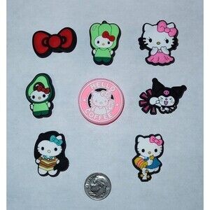 Hello Kitty Theme Shoe Charms Lot 8 Pieces